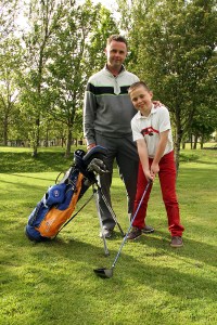 Wayne Whitley O'Callaghan pictured with his Dad Wayne at the Adademy in Fernhill Golf Club. Picture: Niall O'Shea